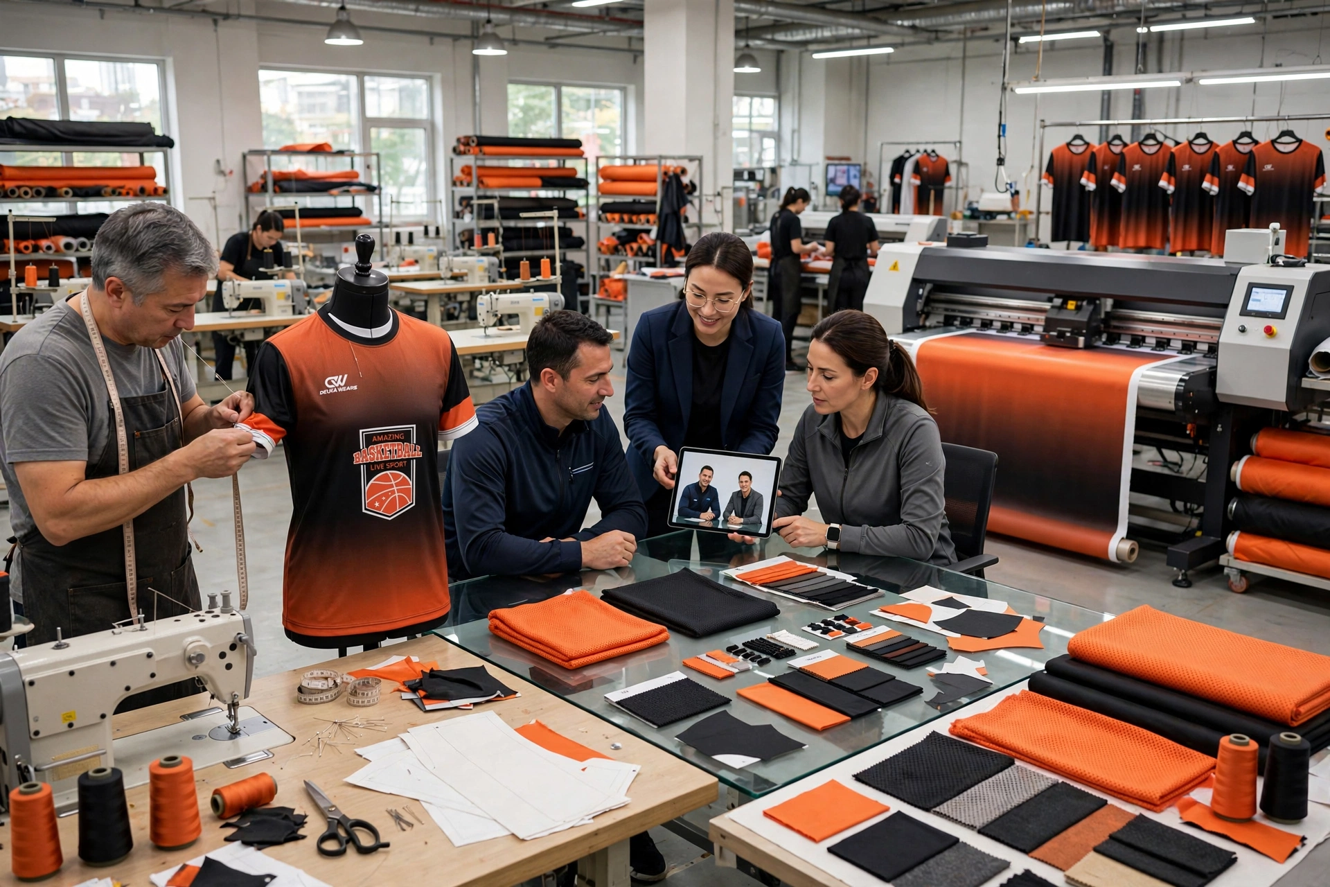 Direct factory partnership basketball warm-up apparel OEM advantage