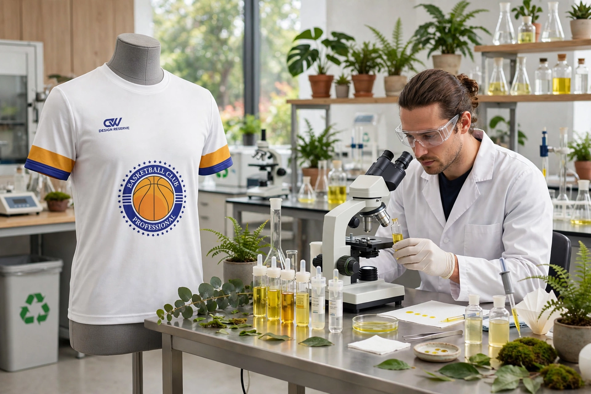White Basketball Club shirt non-toxic water-based sublimation ink eco lab