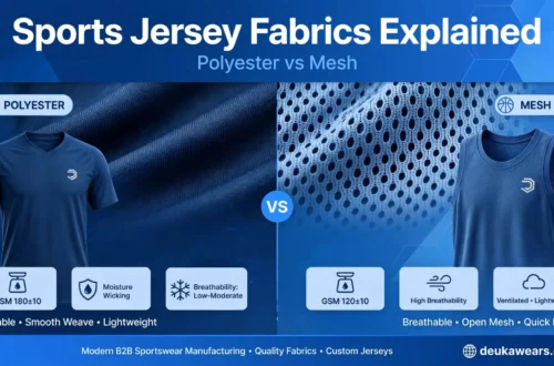 Sports jersey fabrics explained comparing polyester vs mesh for custom sportswear