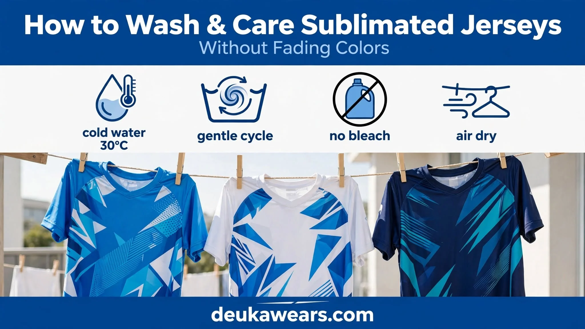 How to wash and care for sublimated jerseys without fading colors